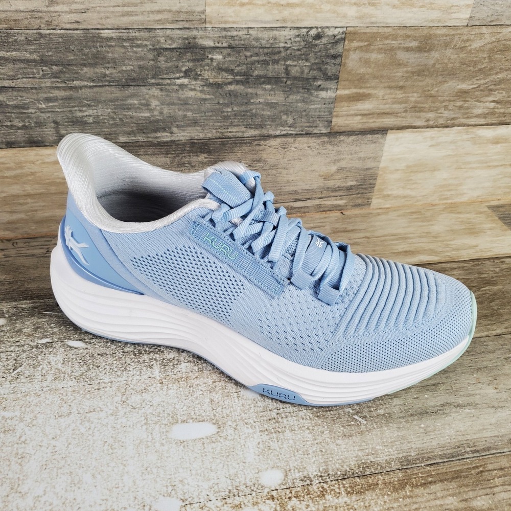 KURU Atom 2 Womens Shoes Sz 9 M Running Mist Blue Bright White Lace Up Sneakers